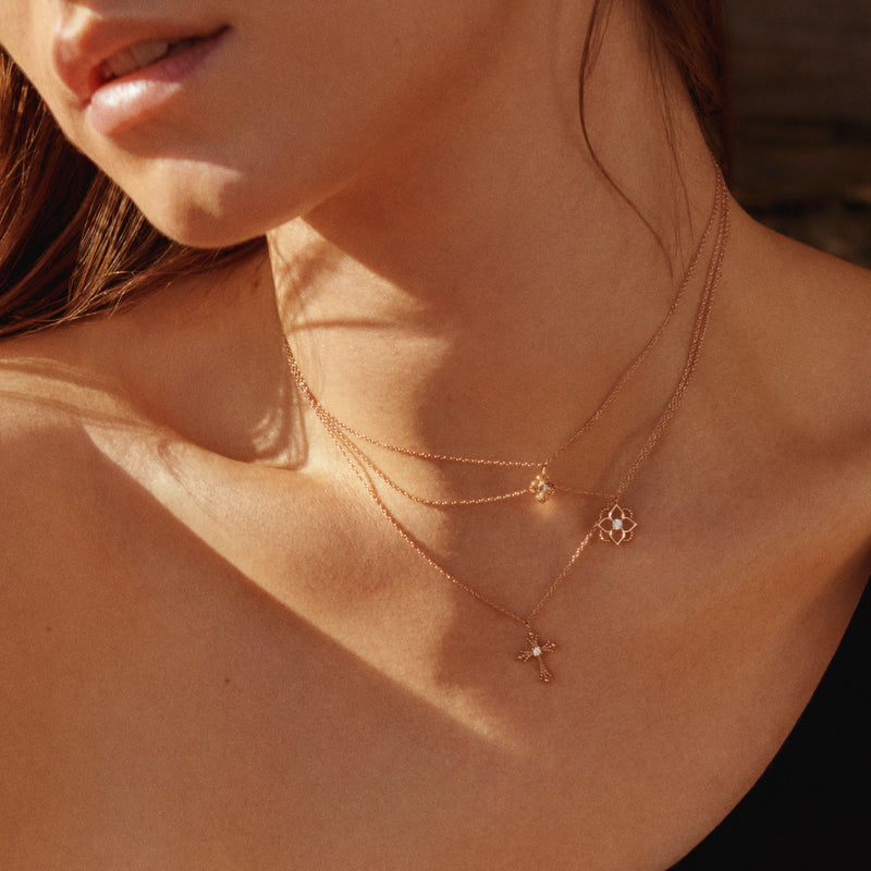 Mini Giardino Necklace Diamond Pink Gold Mellerio