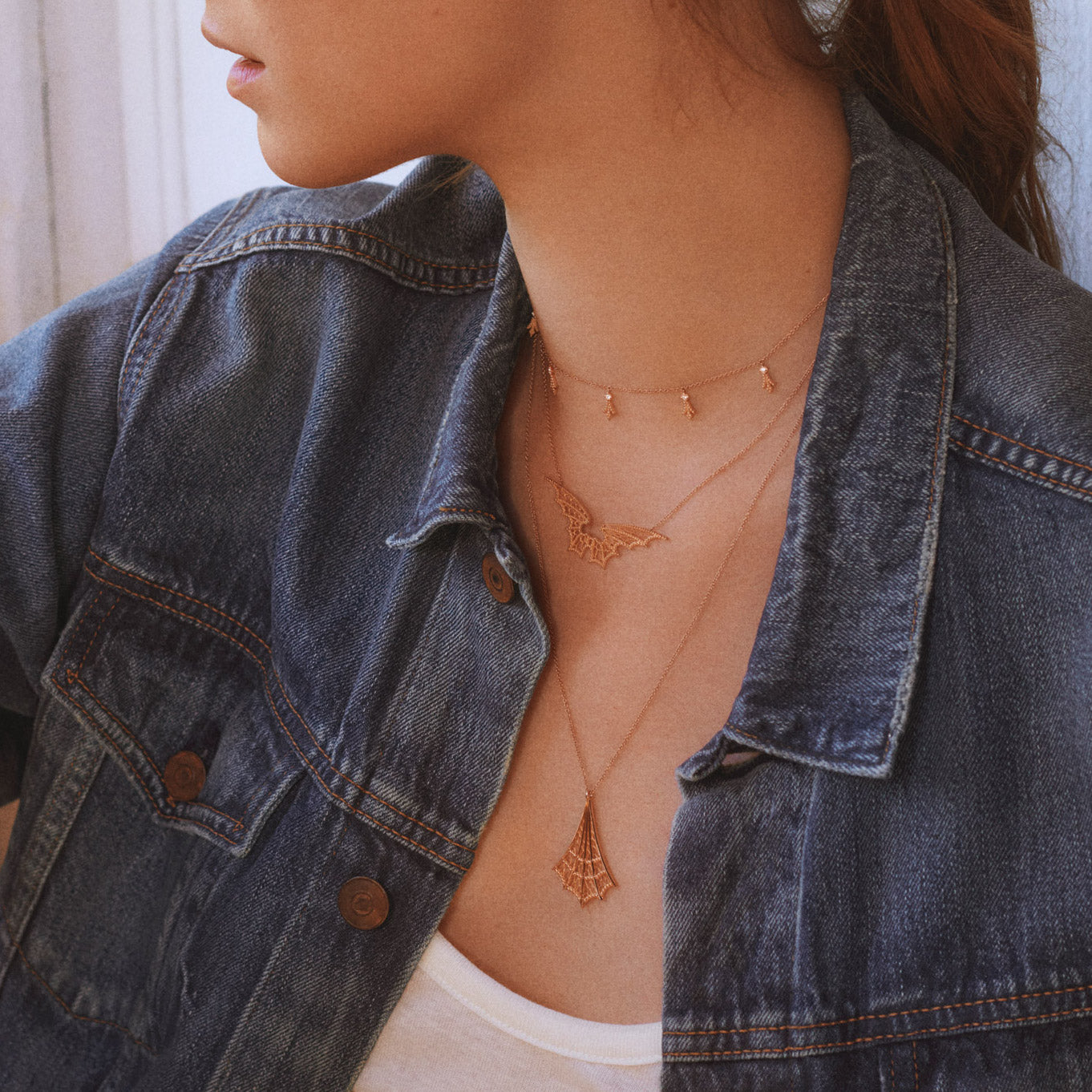 George Necklace Diamonds Pink Gold Mellerio