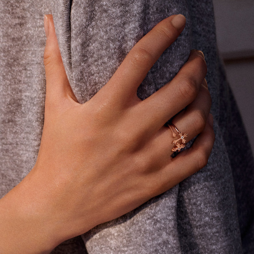 Maria Ring Diamond Pink Gold Mellerio