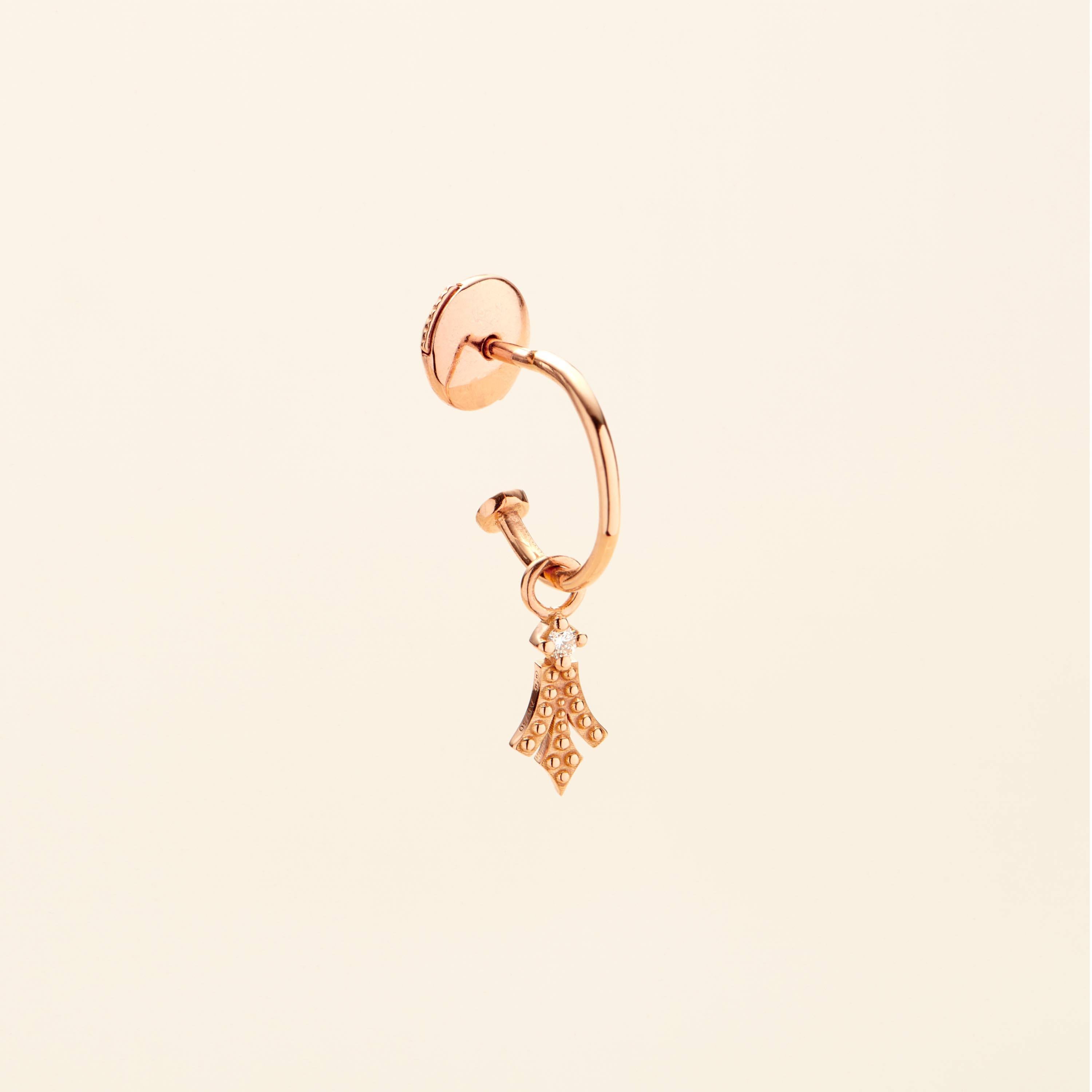 George Charm diamond – Fine jewelry charm in pink gold 18k with a ...