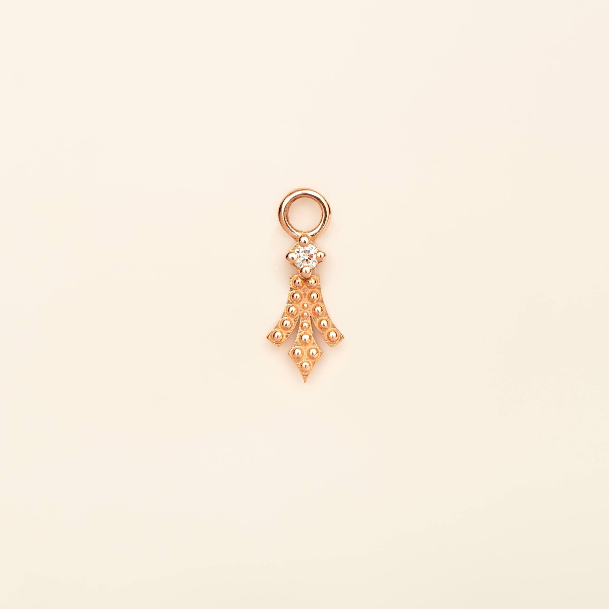 George Diamond Charm Pink Gold Mellerio