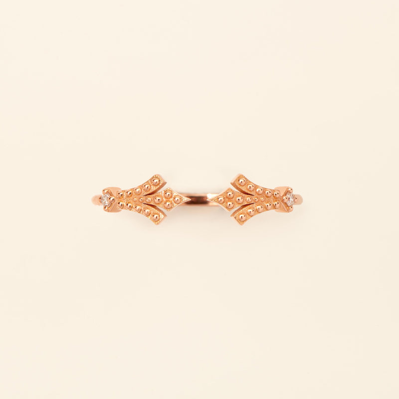 George Ring Diamond Pink Gold Mellerio