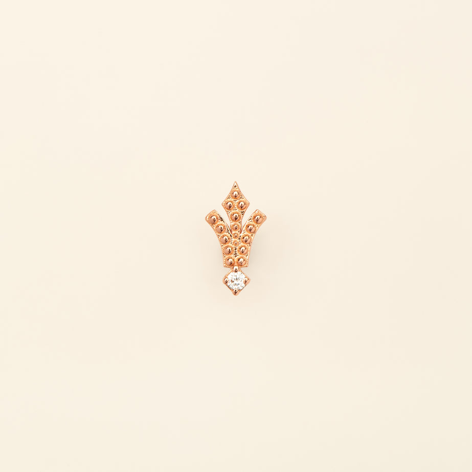 George Diamond Stud Pink Gold Mellerio