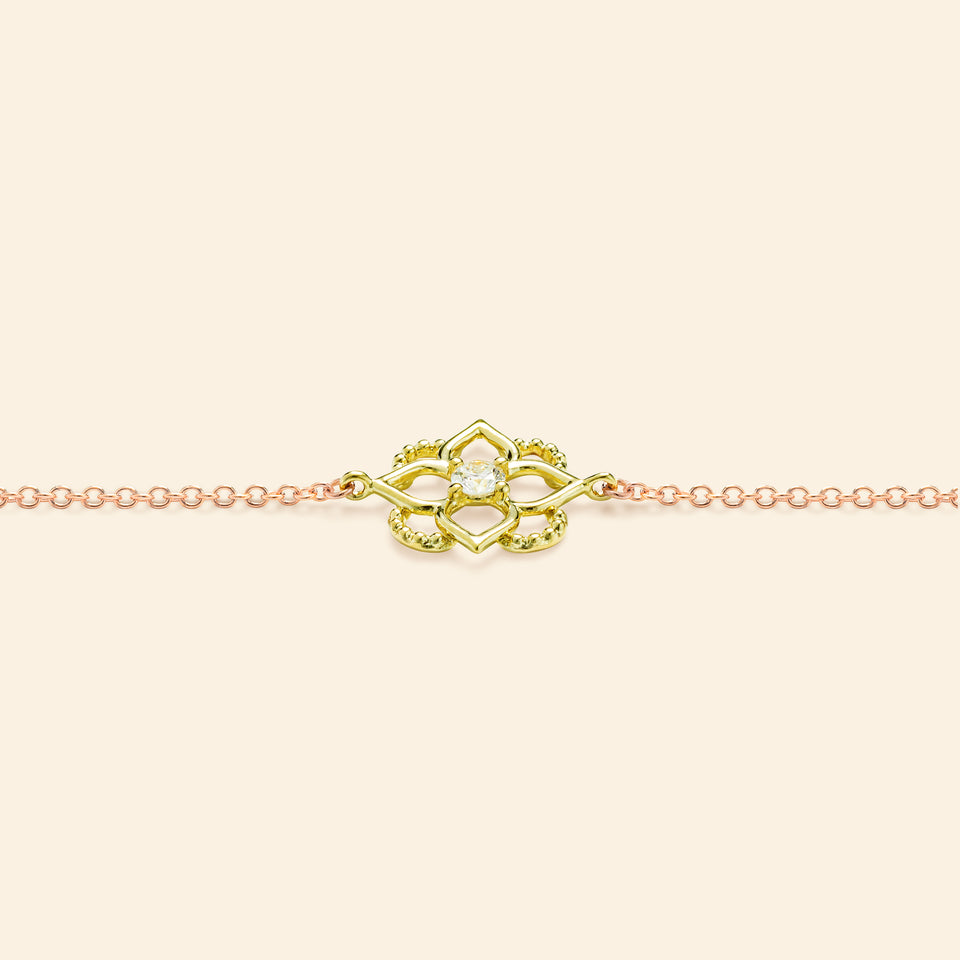 Mini Giardino Bracelet Diamond Green gold