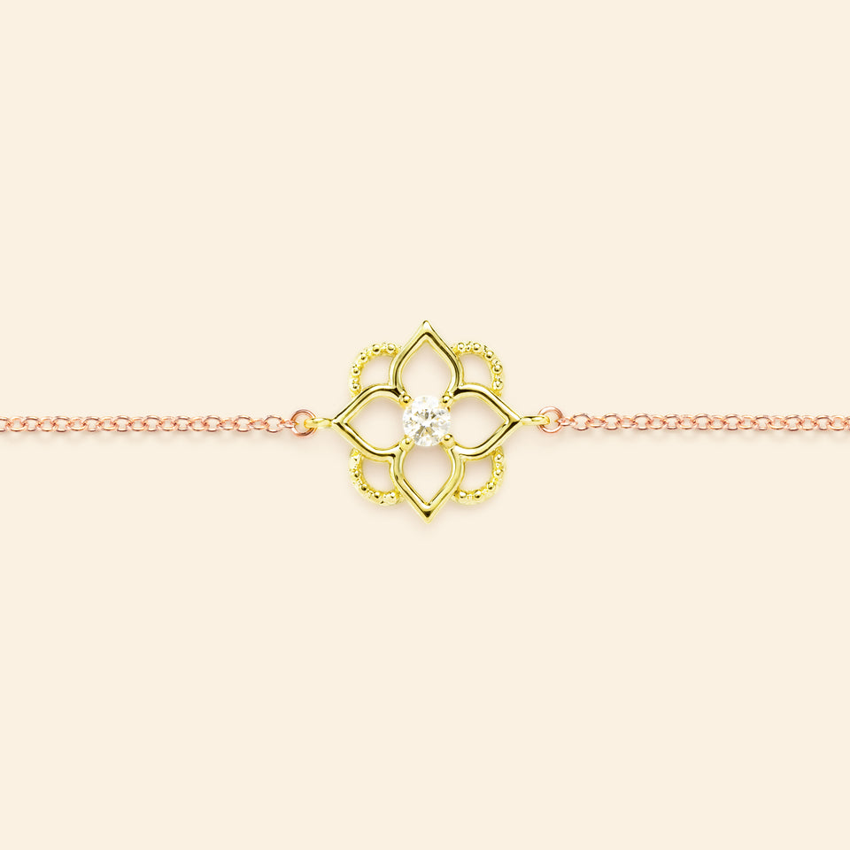 Mini Giardino Bracelet Diamond Green gold