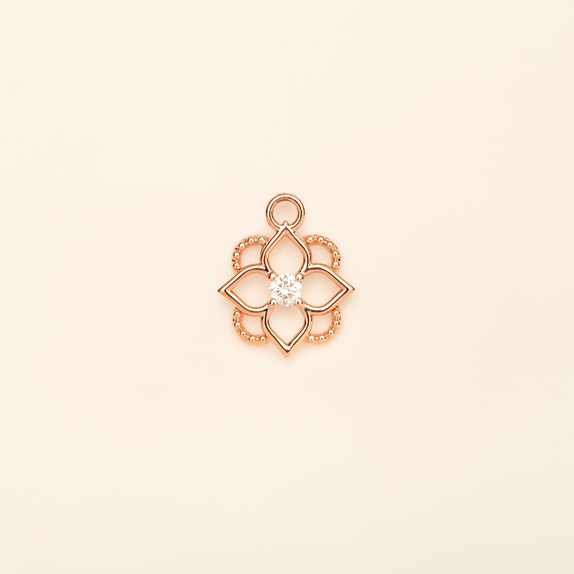 Mini Giardino Charm Diamond Pink Gold Mellerio
