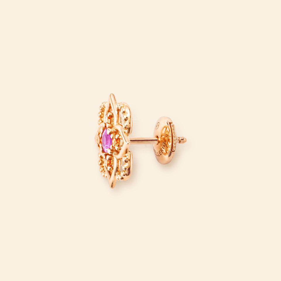 Giardino Small Earring Pink Sapphire