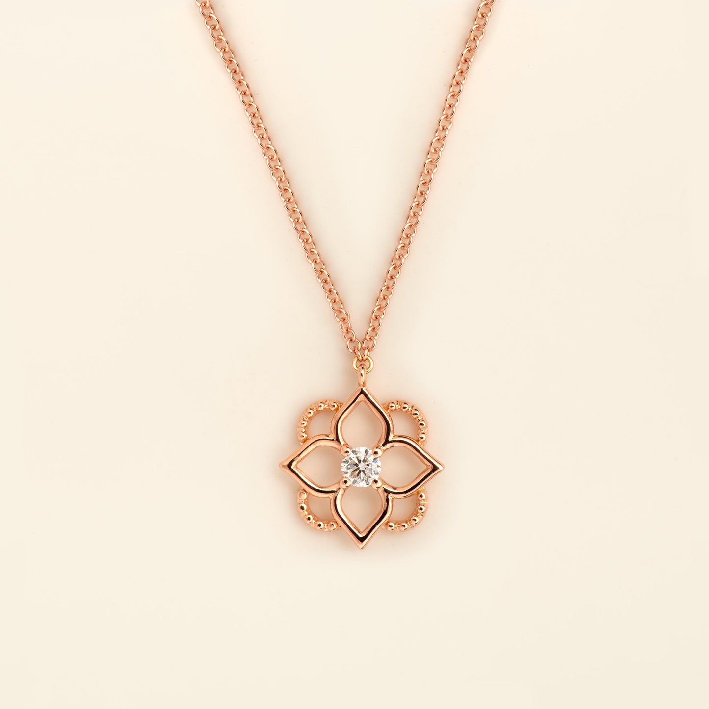 Mini Giardino Necklace Diamond Pink Gold Mellerio