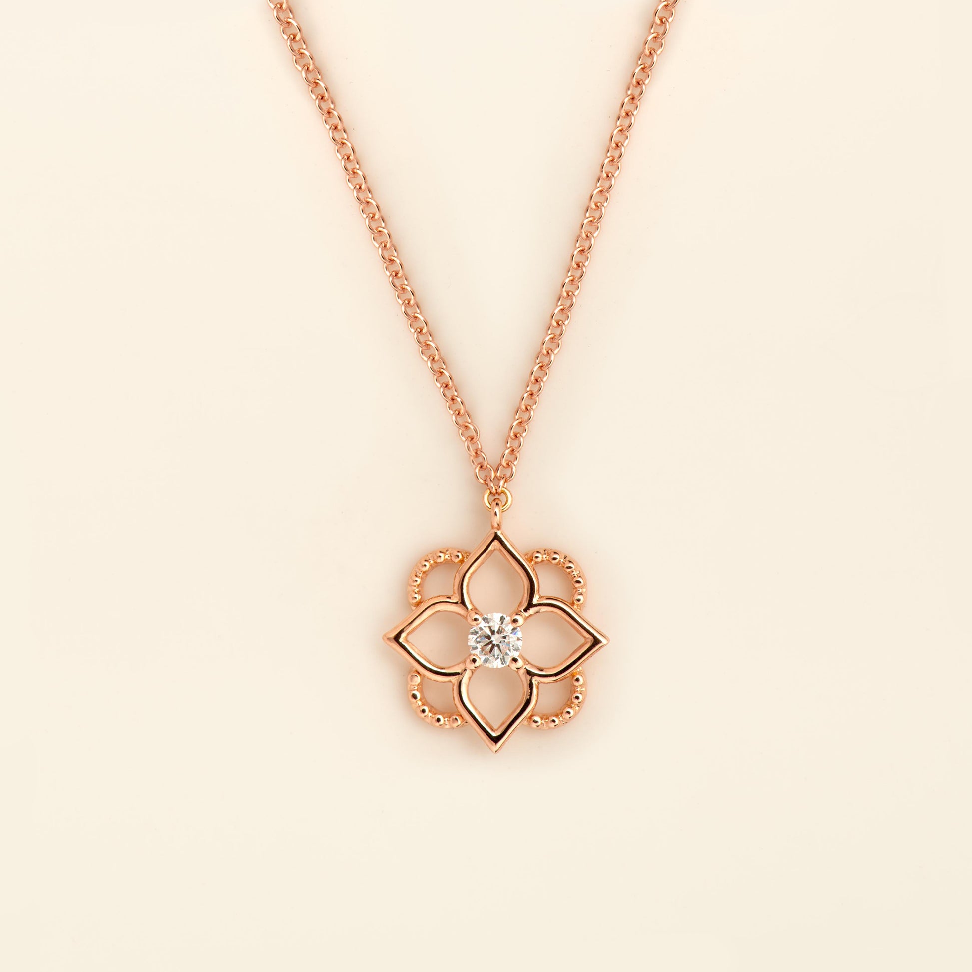 Mini Giardino Necklace Diamond Pink Gold Mellerio