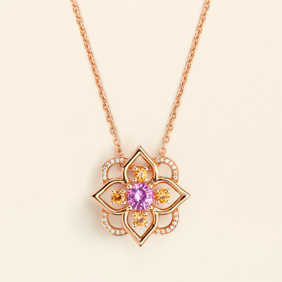 Giardino Necklace Pink Sapphire