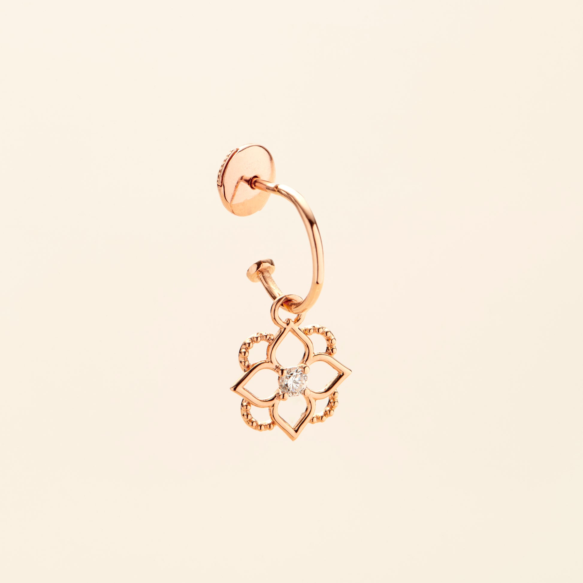 Mini Giardino Charm Diamond Pink Gold Mellerio