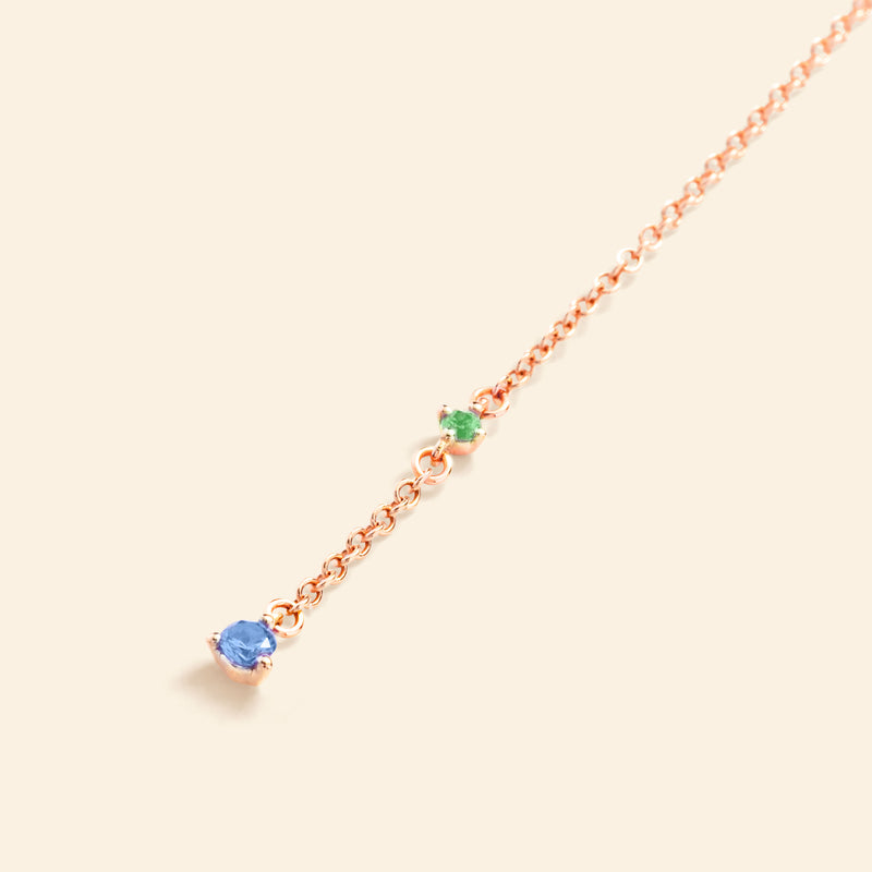 Le petit Cactus Bleu Y Necklace