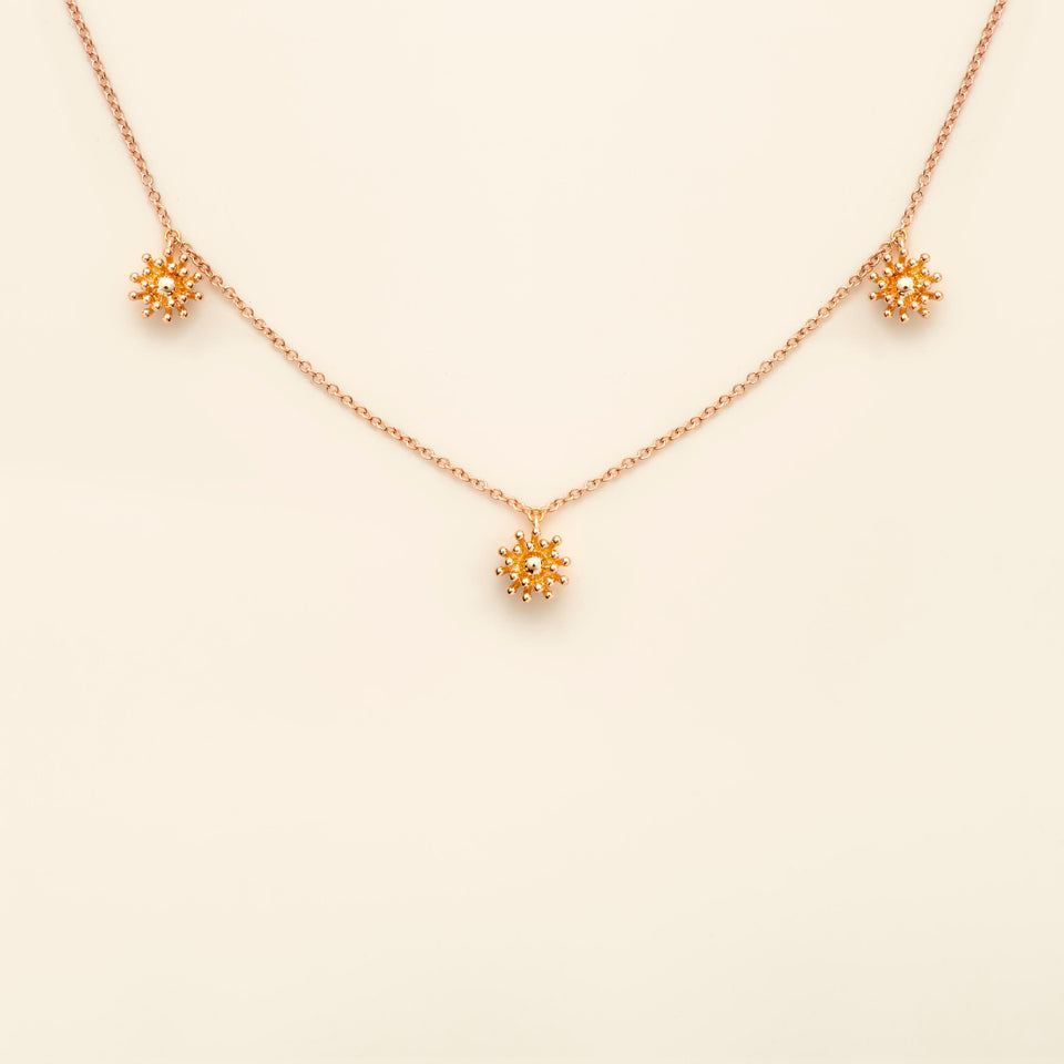 Le petit Cactus Vanille Necklace 3 patterns Pink gold