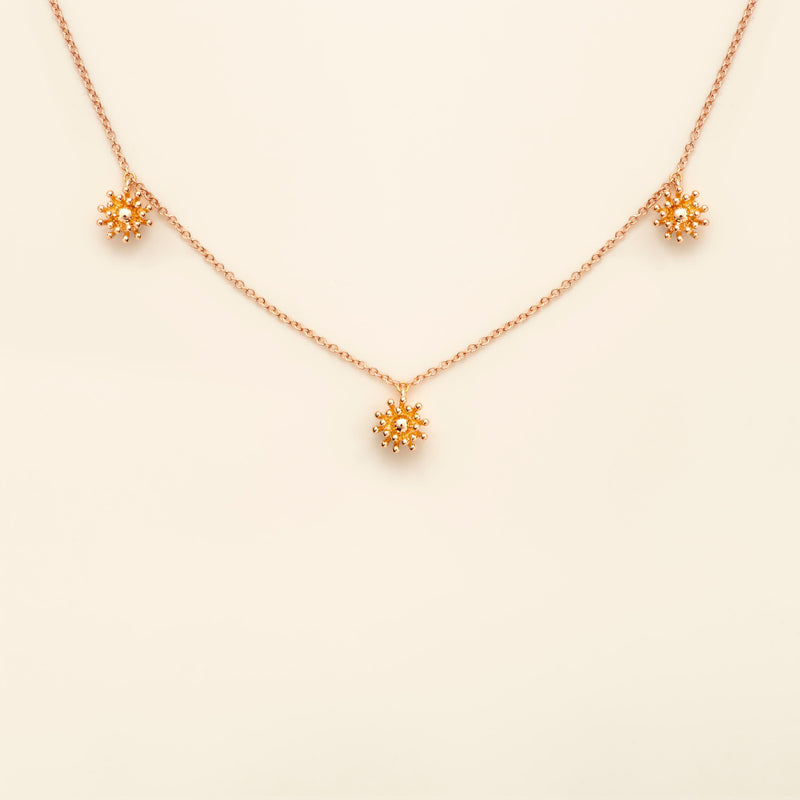 Le petit Cactus Vanille Necklace 3 patterns Pink gold