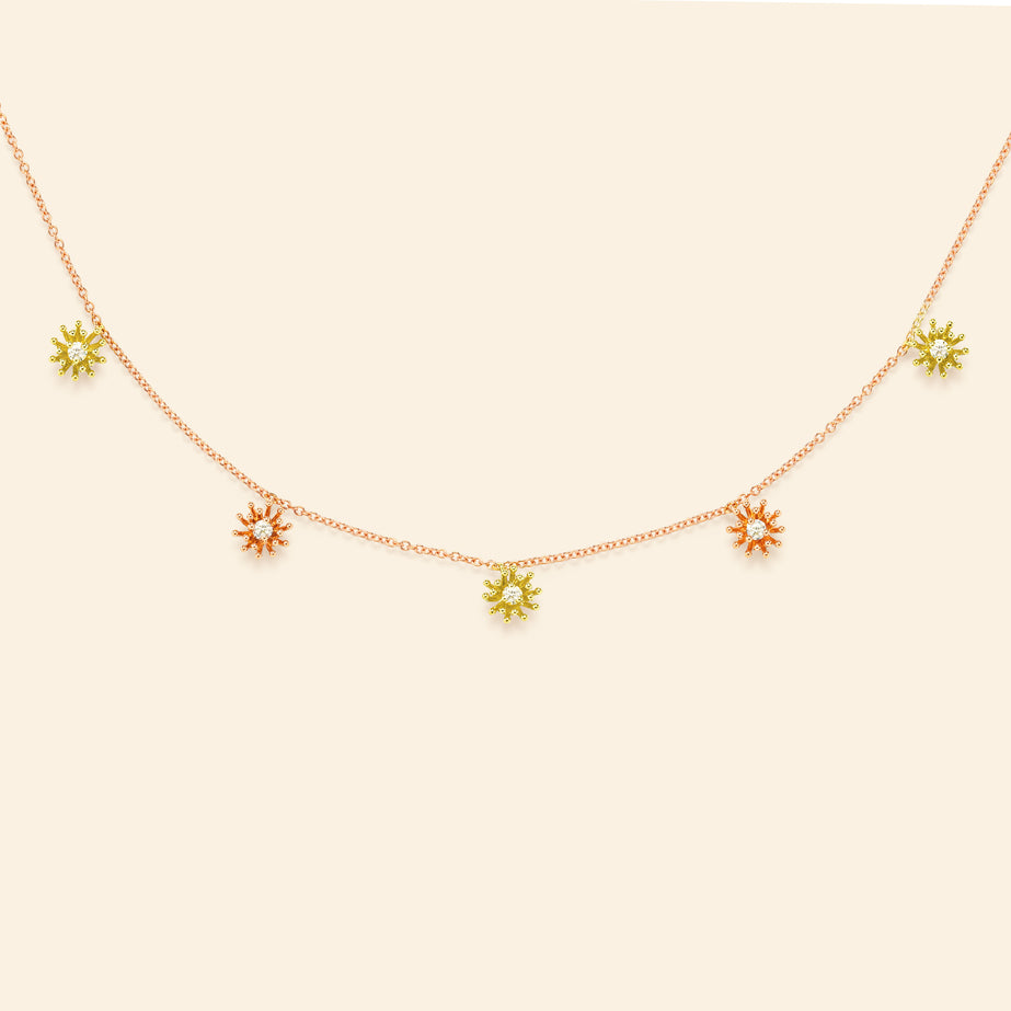 Petit Cactus Necklace 5 patterns diamonds green gold Mellerio