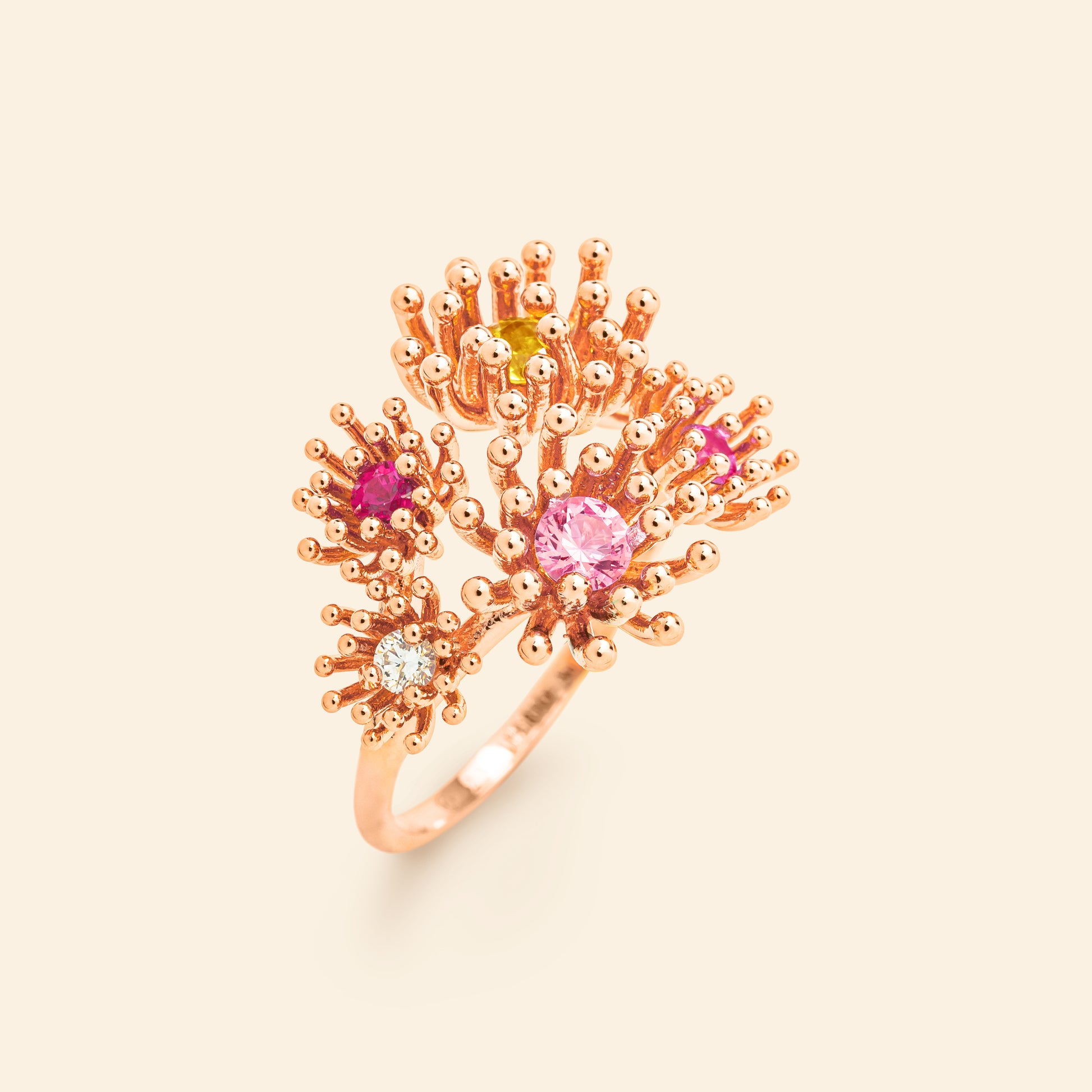 Bague or rose joaillerie fine Mellerio