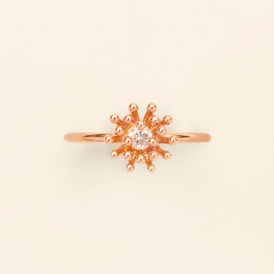 Cactus Vanille ring Diamond Pink Gold Mellerio