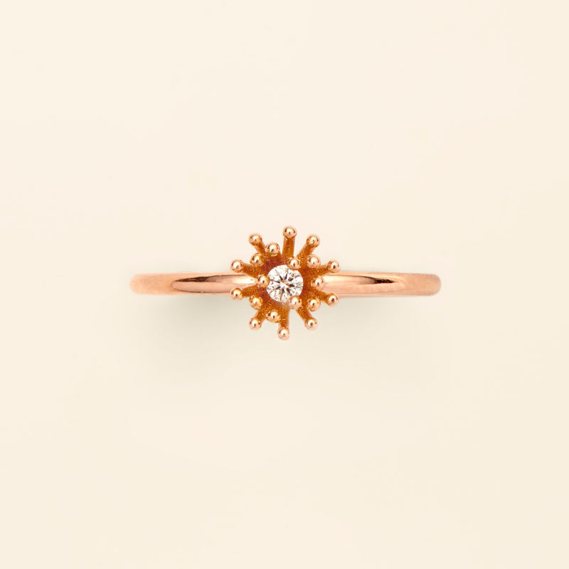 Cactus Vanille ring Diamond Pink Gold Mellerio