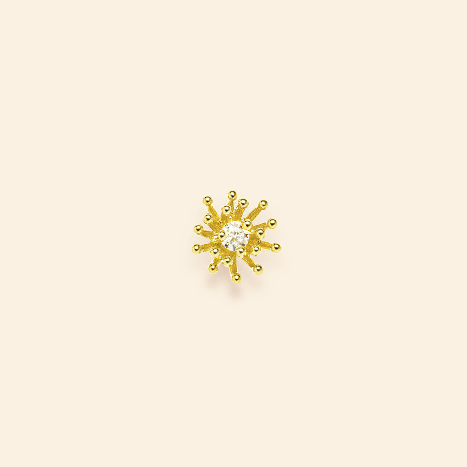 Le petit Cactus Vanille Stud Diamond Green gold
