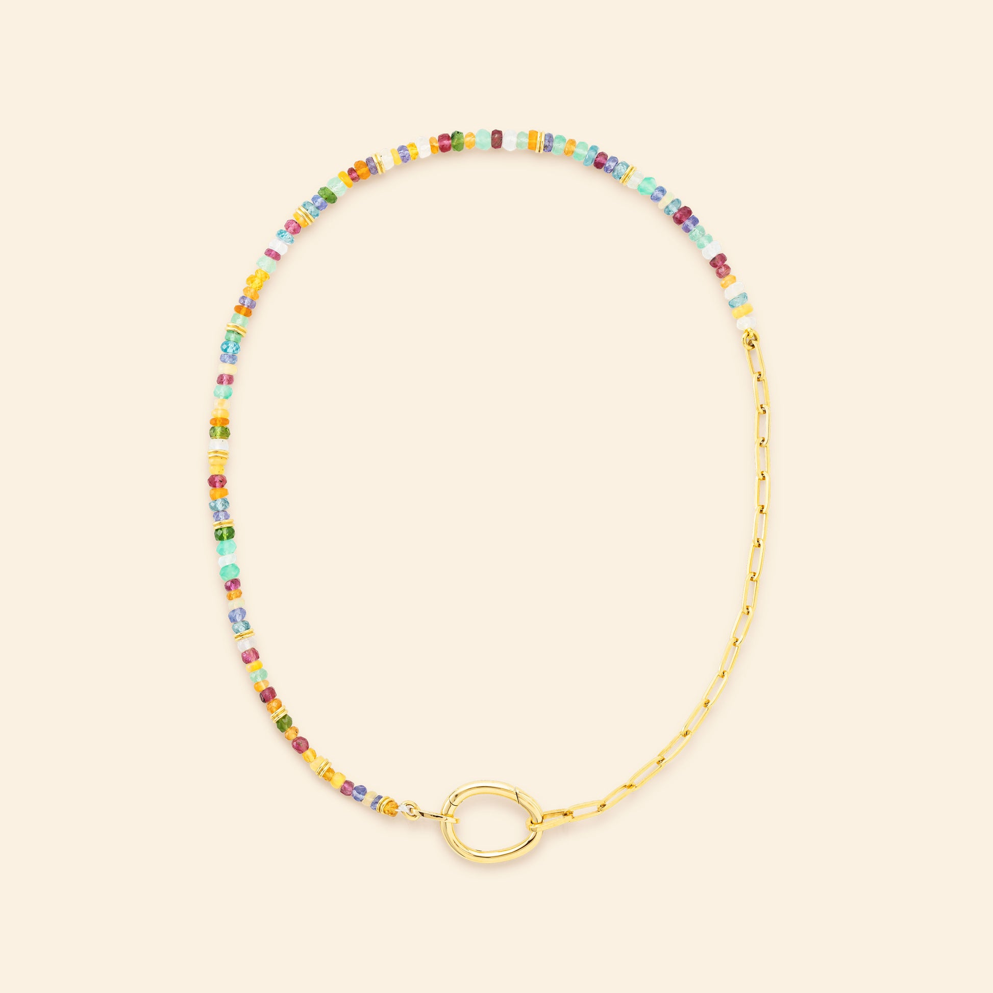 Collier or jaune avec pierres Mellerio