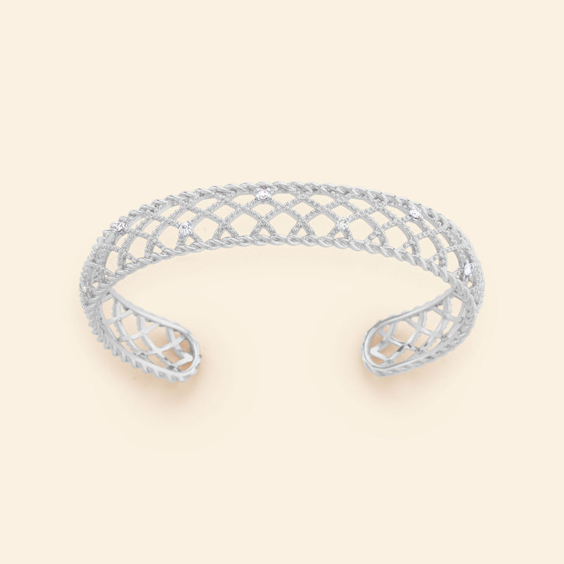 Maglia Bangle White Gold Mellerio