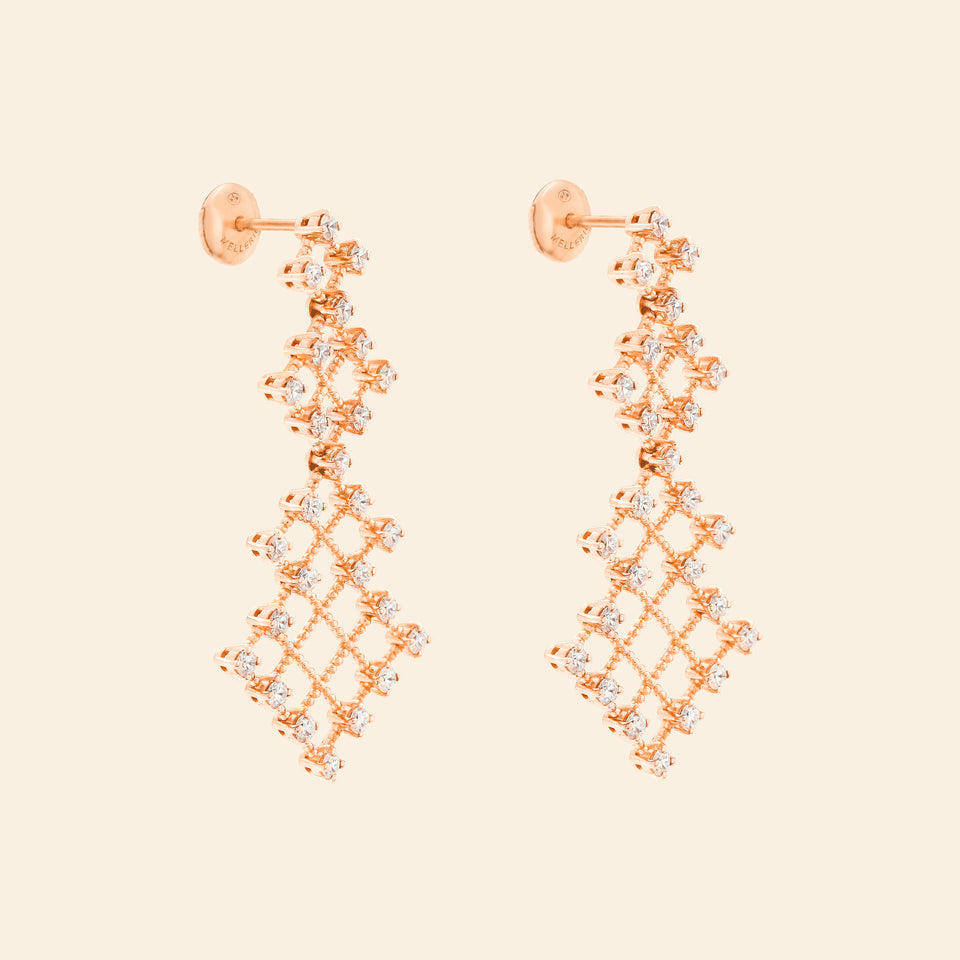 Maglia Earrings SM Pink gold
