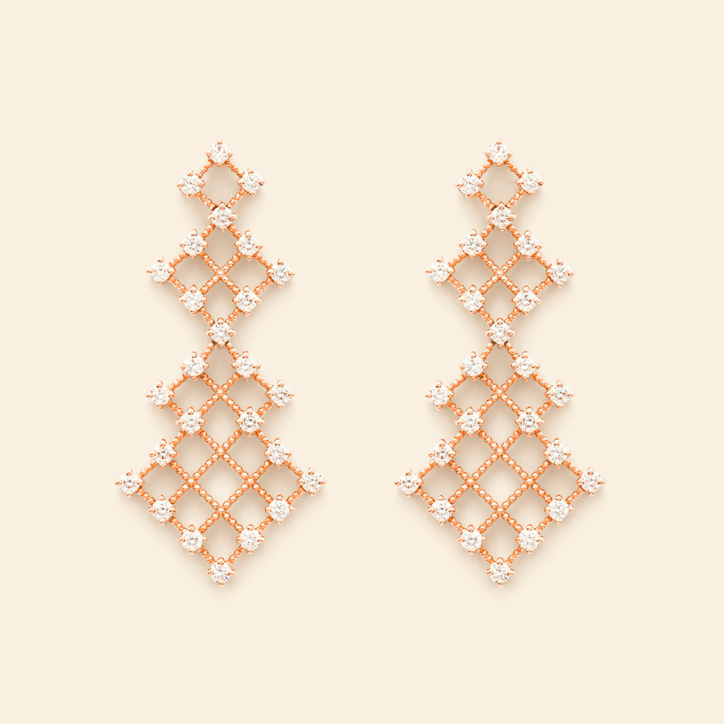 [APROPOS] 10K Pink Gold☆Campanula 3 Earrings maglia-earrings-sm-pink-gold-