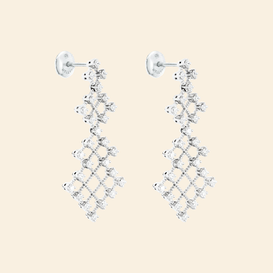 Maglia Earrings SM White gold