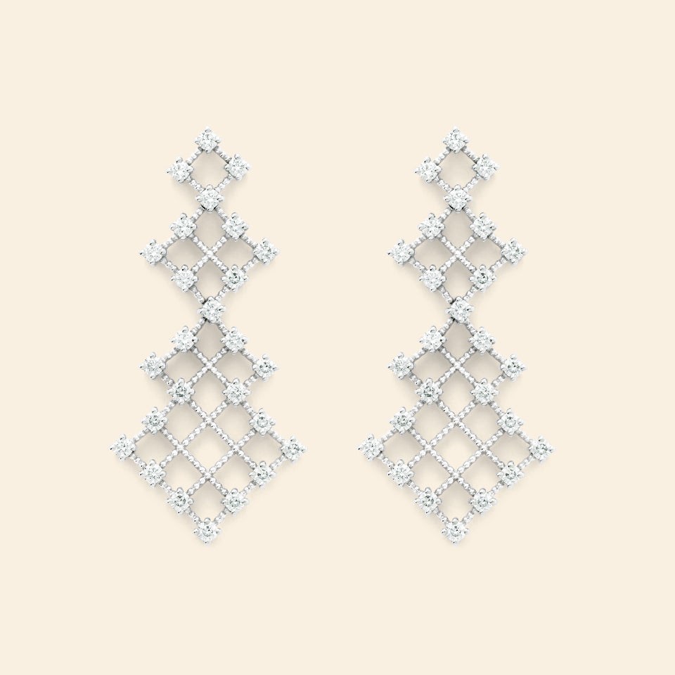 Maglia Earrings SM White gold