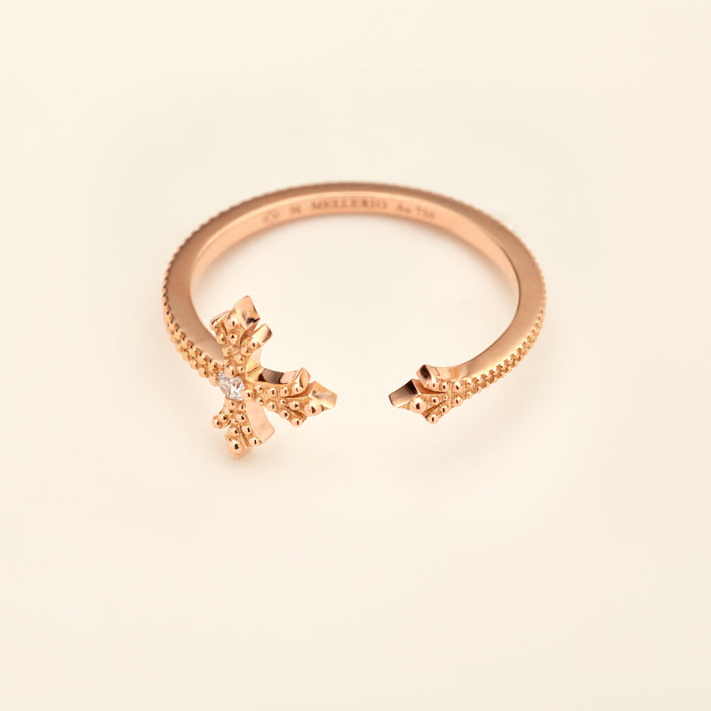 Maria Ring Diamond Pink Gold Mellerio