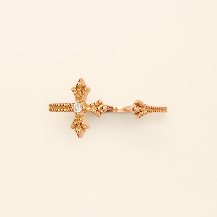 Maria Ring Diamond Pink Gold Mellerio