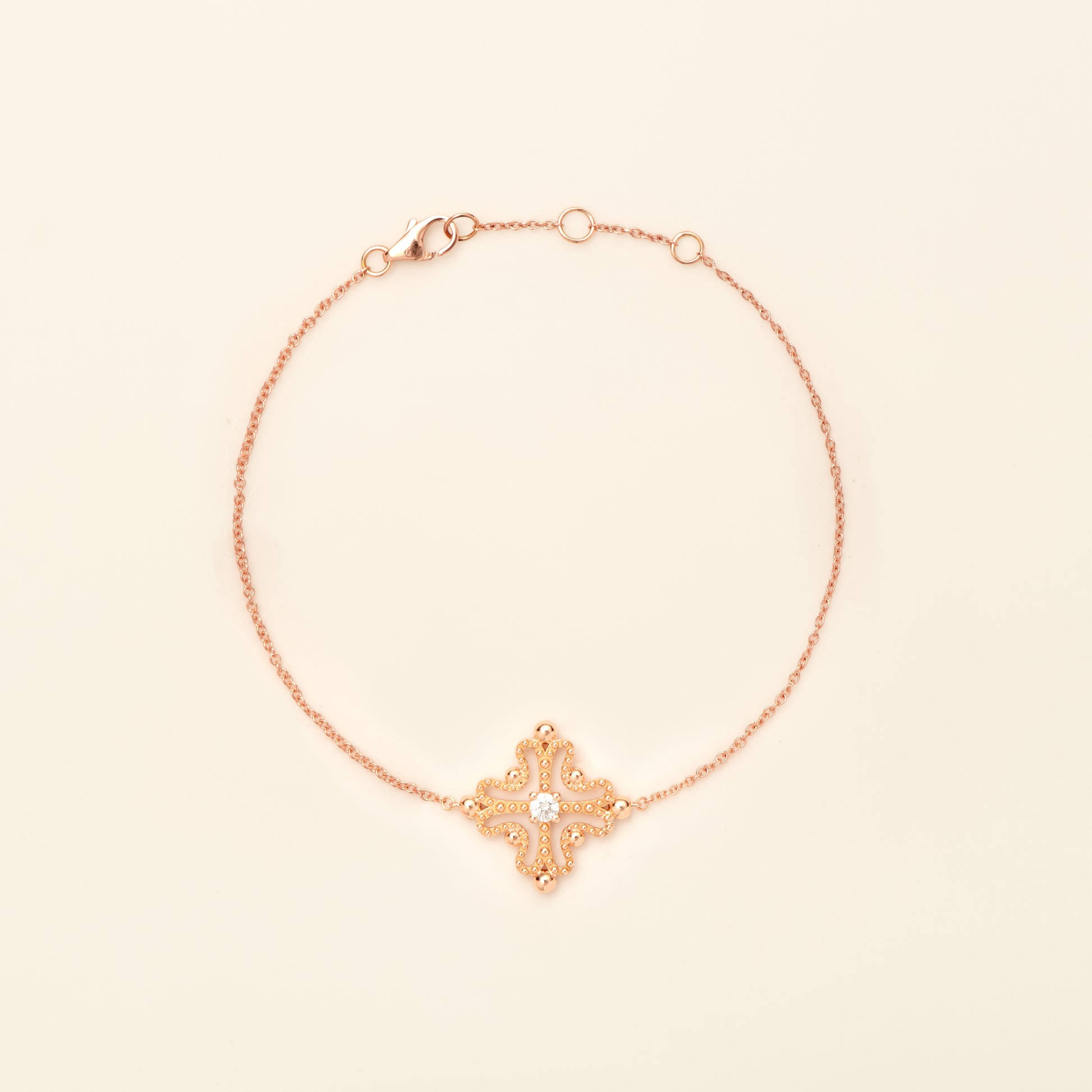 Nina Bracelet Diamond Pink Gold Mellerio