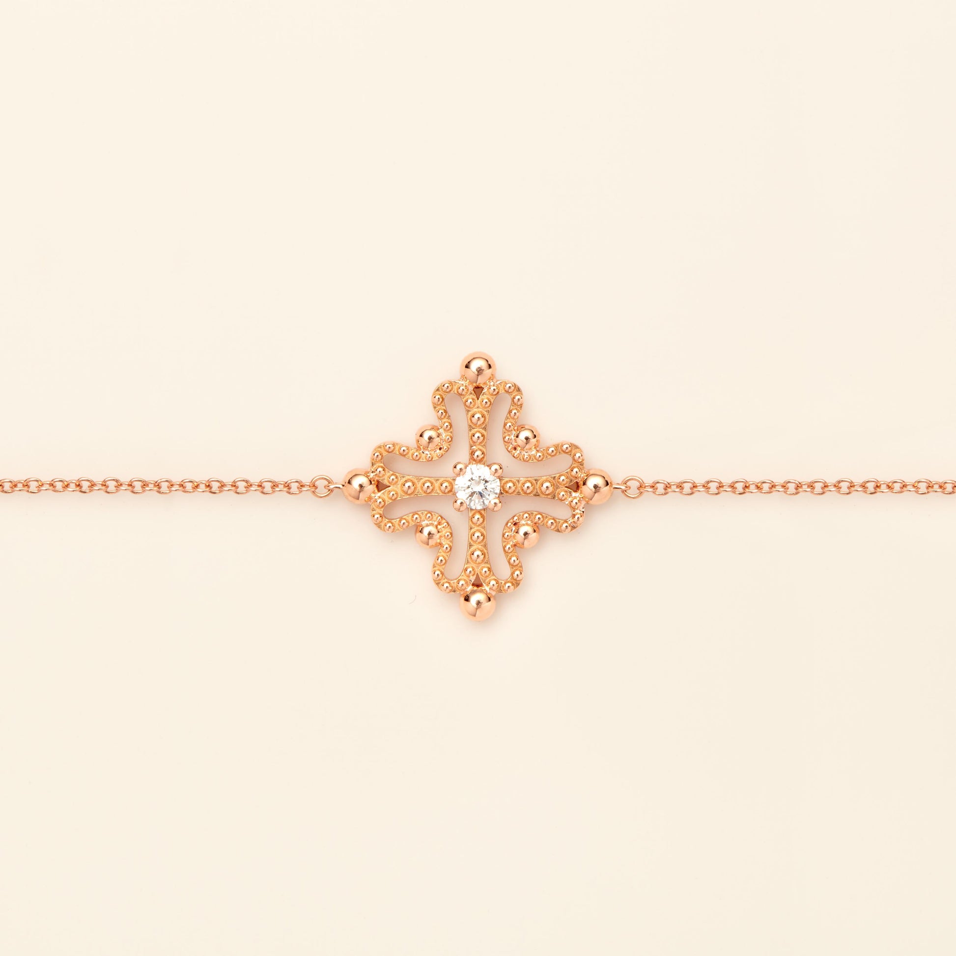 Nina Bracelet Diamond Pink Gold Mellerio