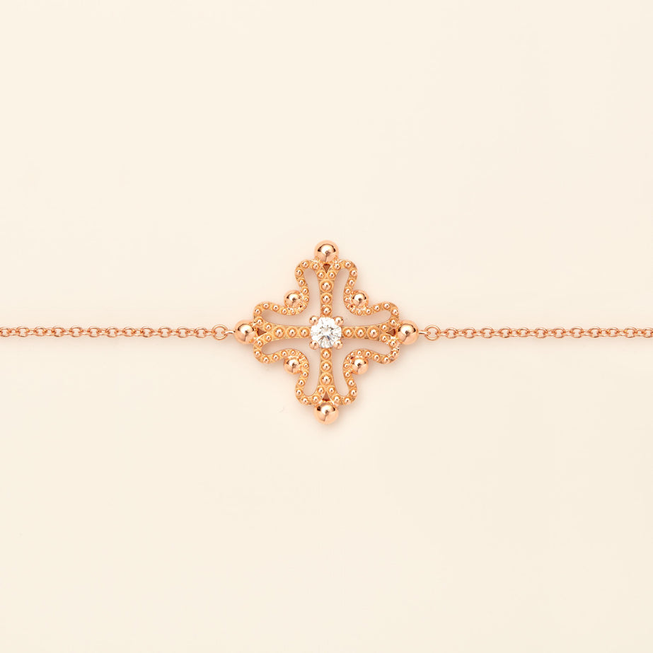 Nina Bracelet Diamond Pink Gold Mellerio