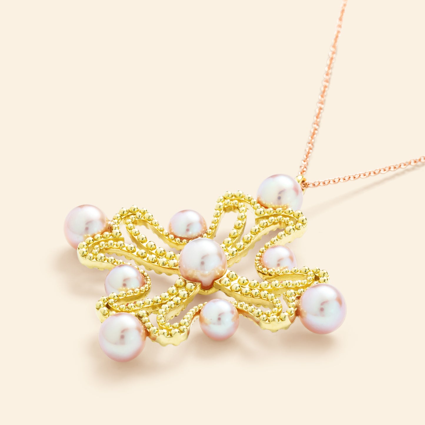 Collier Nina Jumbo Perles Or Vert