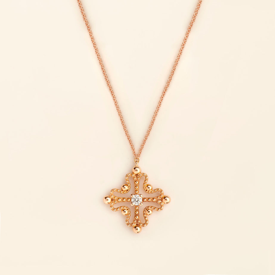 Nina Necklace Diamond Pink Gold Mellerio