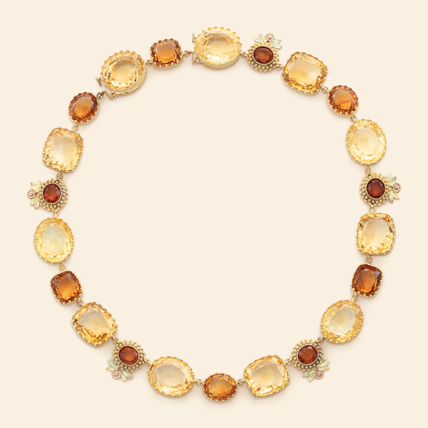 Collier pierreries Citrines
