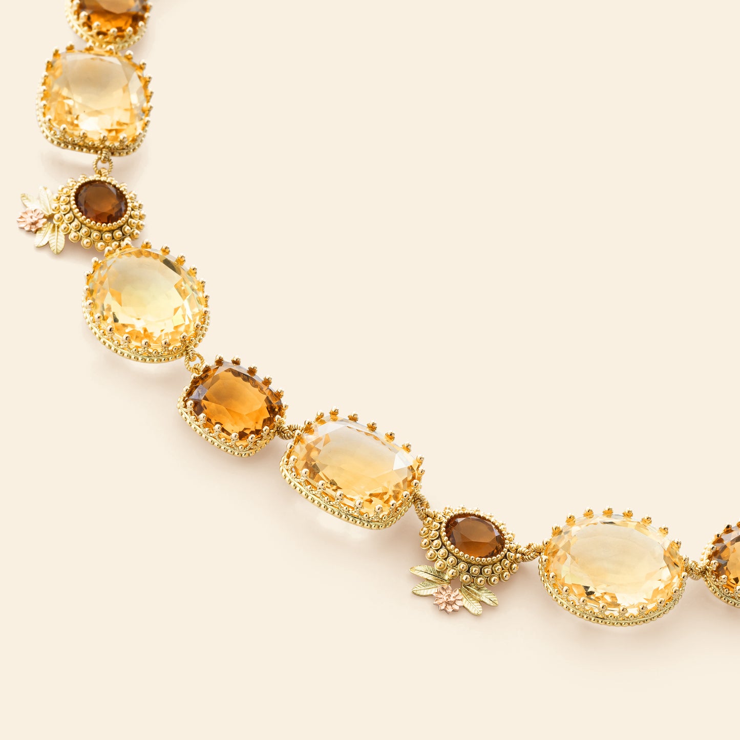 Collier pierreries Citrines