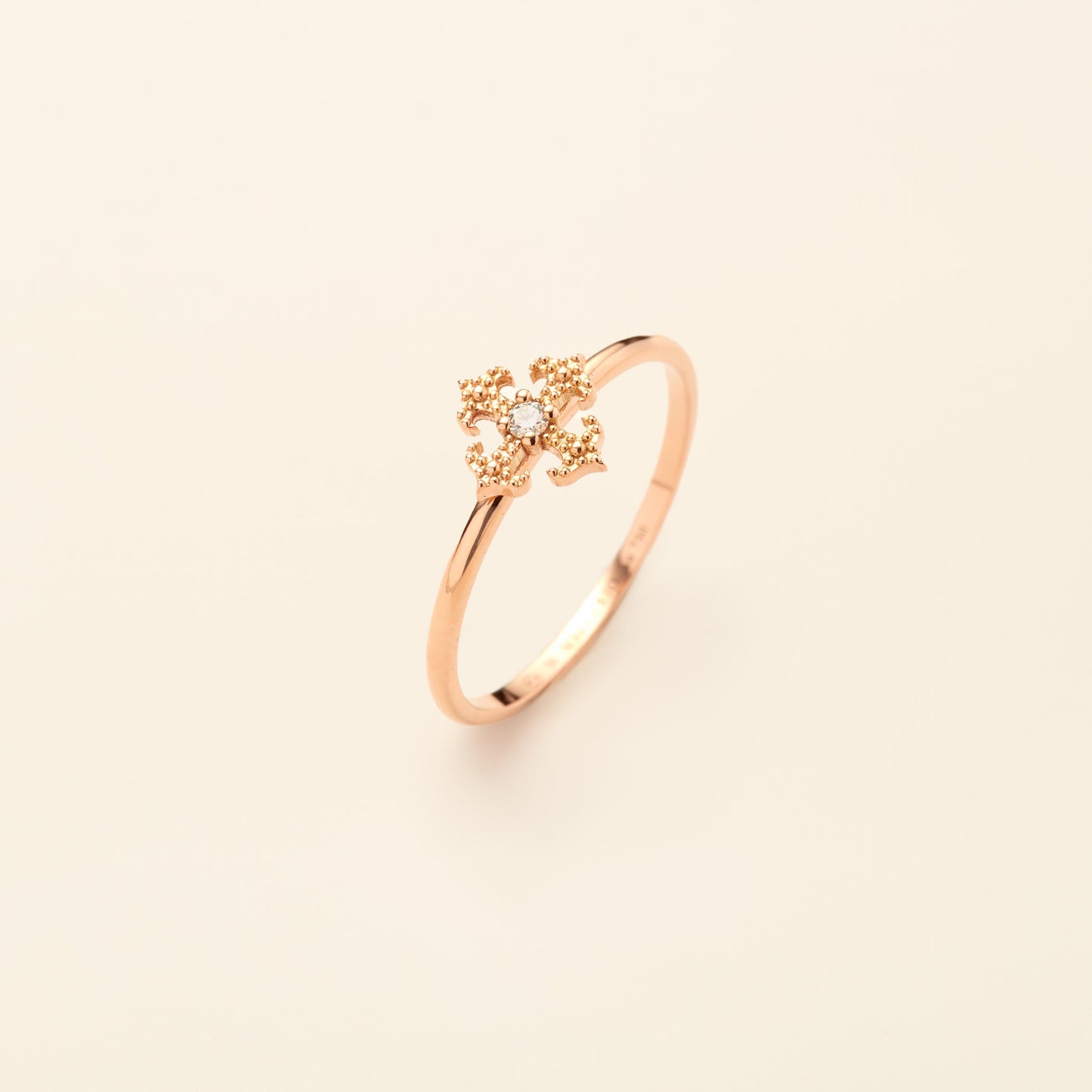 Pinta Ring Diamond Pink Gold Mellerio