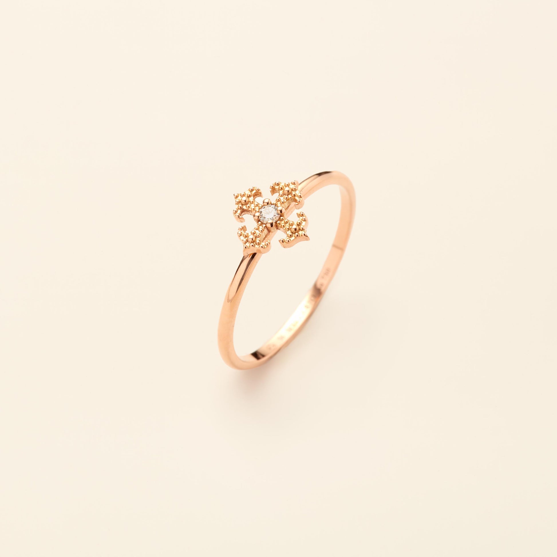 Pinta Ring Diamond Pink Gold Mellerio