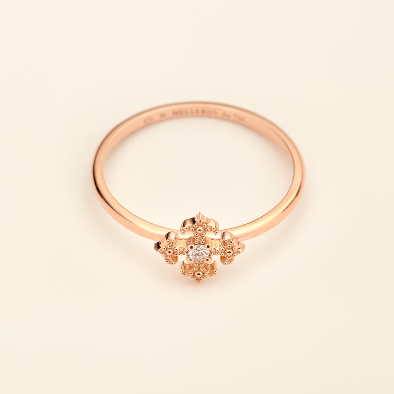 Pinta Ring Diamond Pink Gold Mellerio