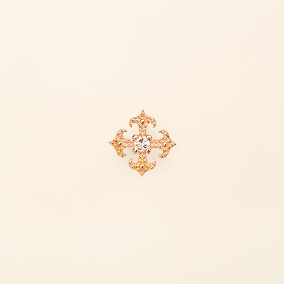 Pinta Stud Diamond Pink Gold Mellerio