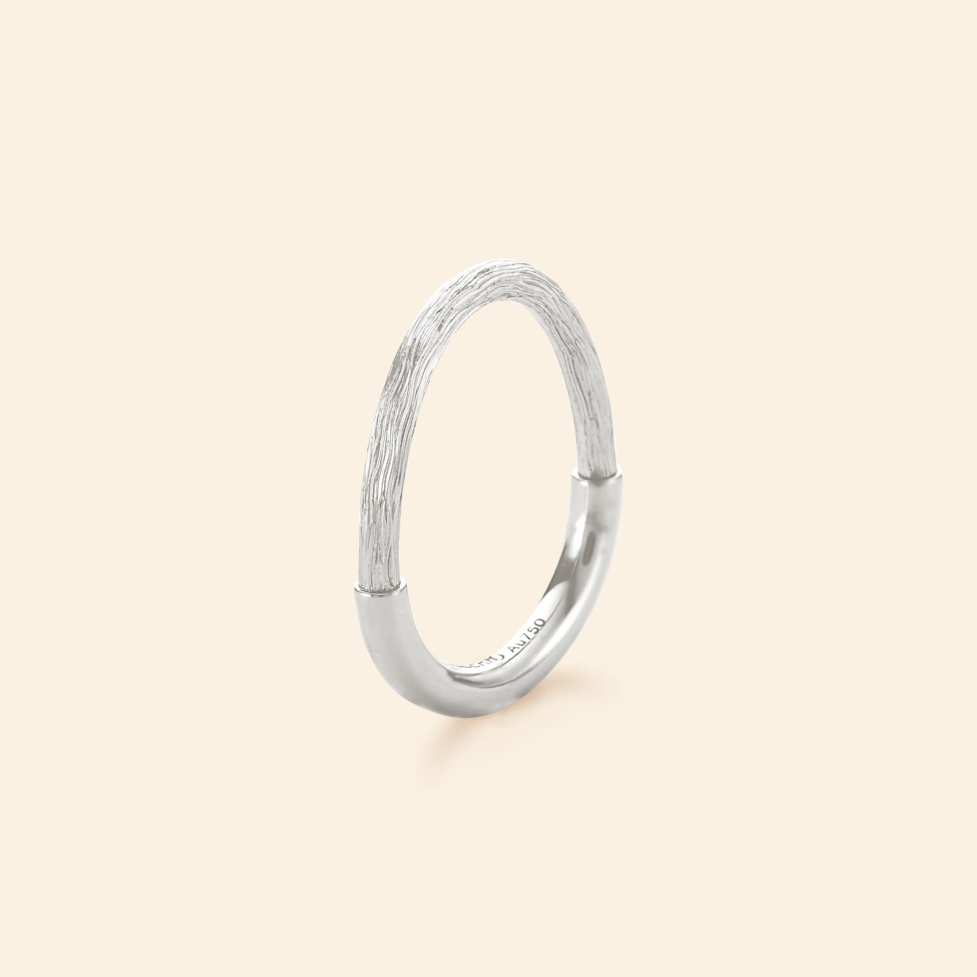 Riviera Chasing Band White Gold Mellerio