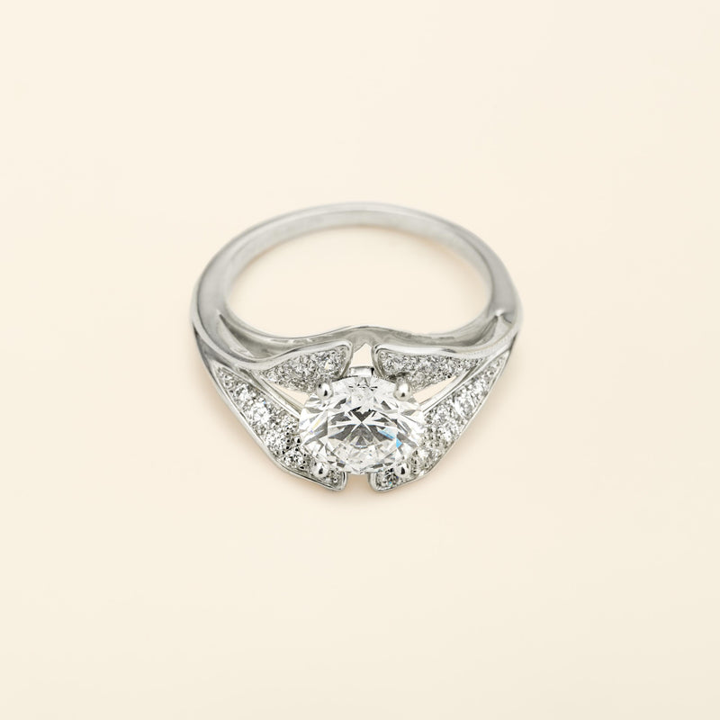 Tulipe ring White gold